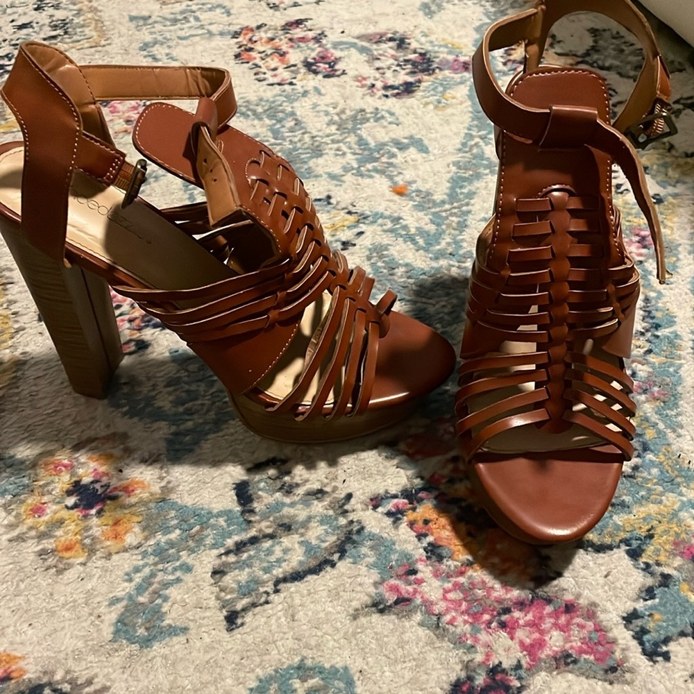 Woven boho platform sandals